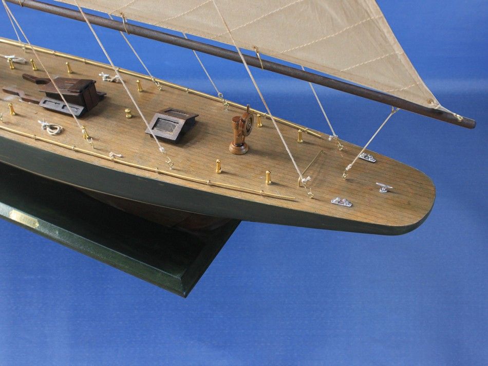 Wooden Rustic Endeavour Model Sailboat Decoration 60"