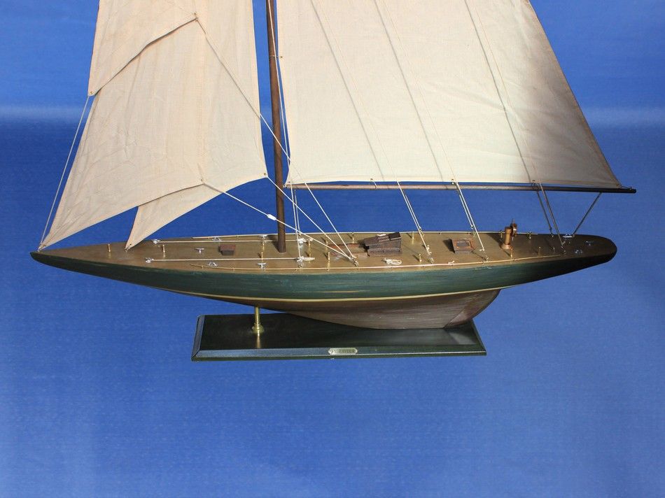 Wooden Rustic Endeavour Model Sailboat Decoration 60"