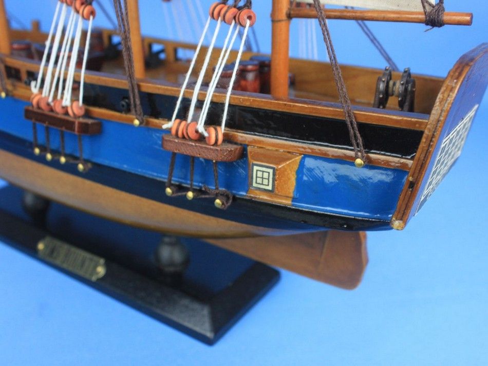 Wooden HMS Endeavour Tall Model Ship 20"