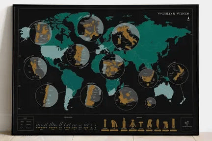 Scratch-Off Wine Map - World