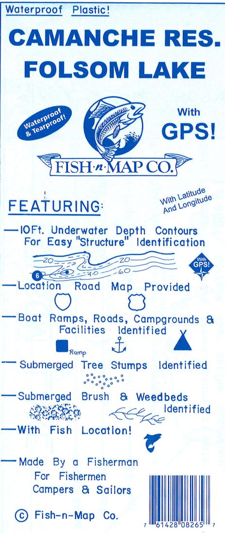 Camanche Reservoir & Folsom Lake Fishing Map