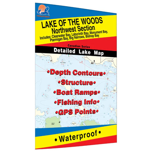 Lake of the Woods Northwest Fishing Map, Lake (incl. Clearwater/Portage Narrows) Q271