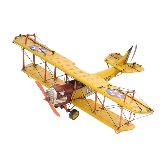 1918 Yellow Curtiss JN-4 1:24 Model Plane