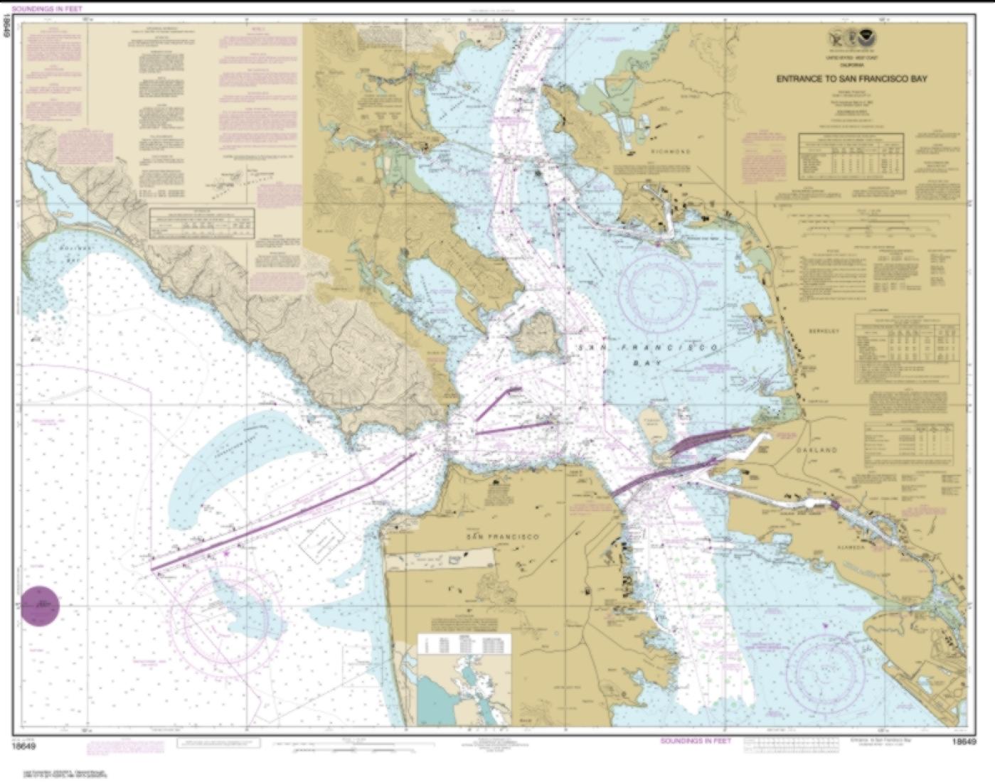 Entrance to San Francisco Bay (18649-68) by NOAA Nautical Chart