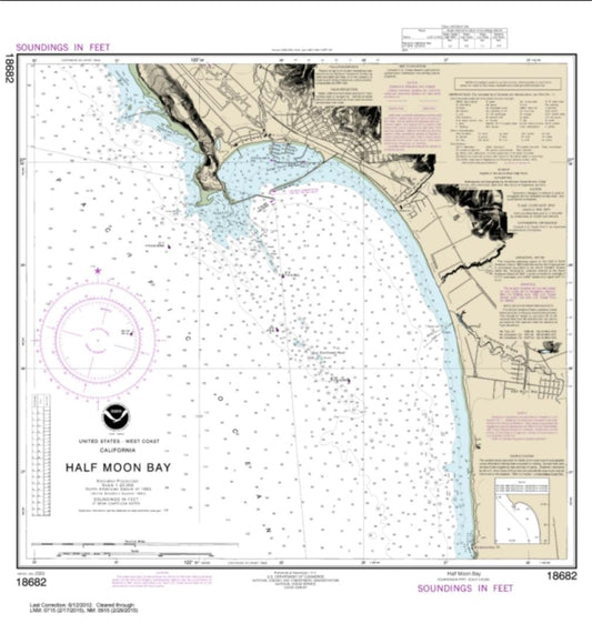 Half Moon Bay (18682-14) by NOAA Nautical Chart