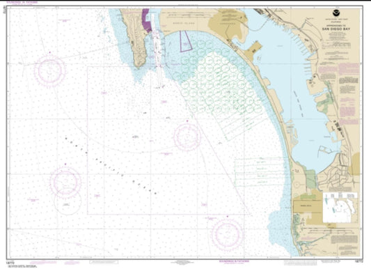 Approaches to San Diego Bay (18772-48) by NOAA Nautical Chart