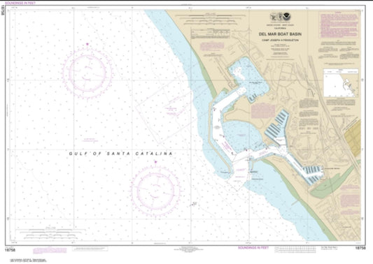 Del Mar Boat Basin (18758-7) by NOAA Nautical Chart