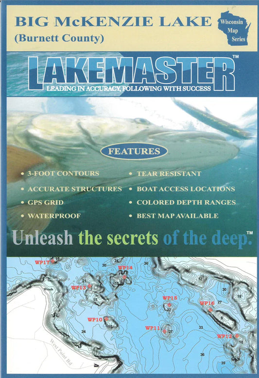 Big Mckenzie Lake Burnett Co Fishing Map