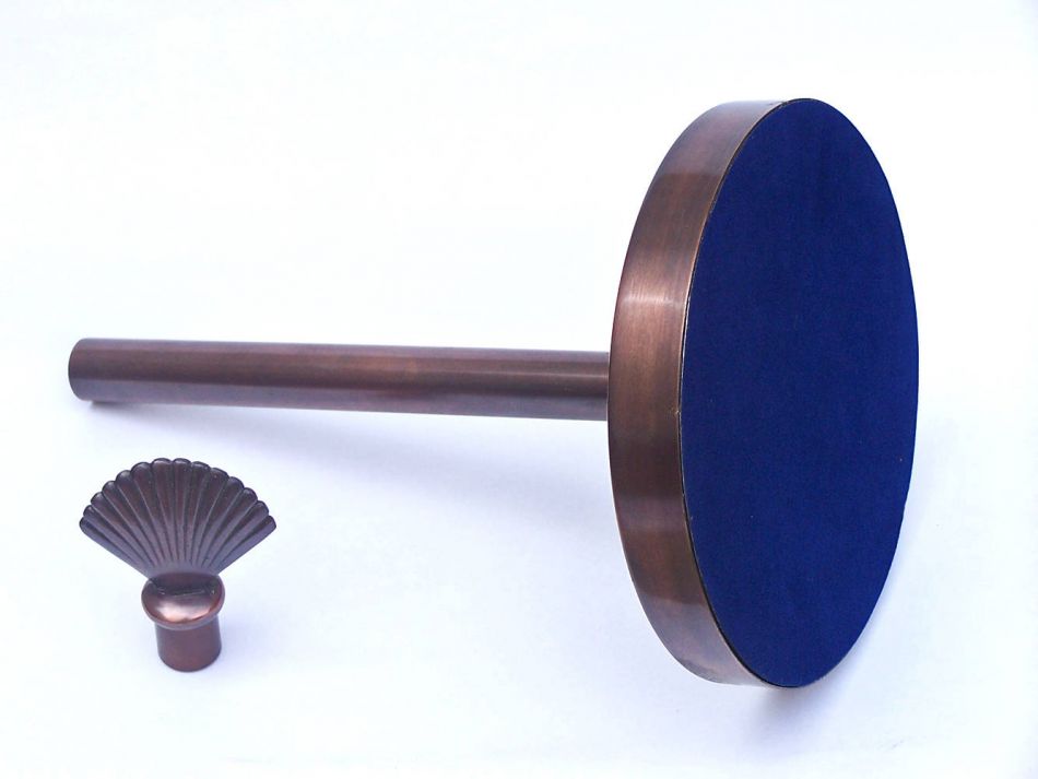 Antique Copper Sea Shell Paper Towel Holder 16"