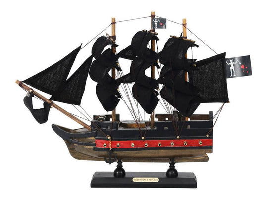 Wooden Blackbeards Queen Annes Revenge Black Sails Limited Model Pirate Ship 12"