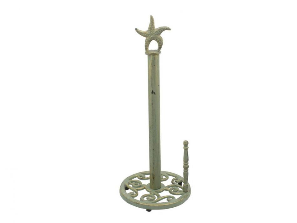 Seaworn Bronze Cast Iron Starfish Paper Towel Holder 15"