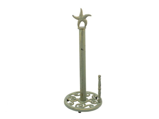 Seaworn Bronze Cast Iron Starfish Paper Towel Holder 15"