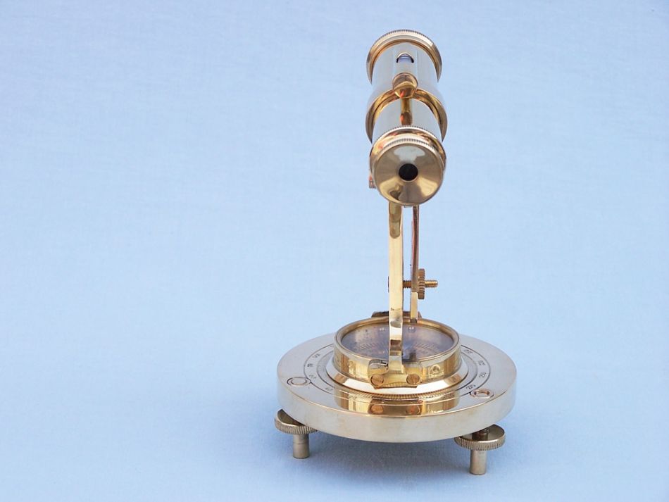 Solid Brass Alidade Compass 7"