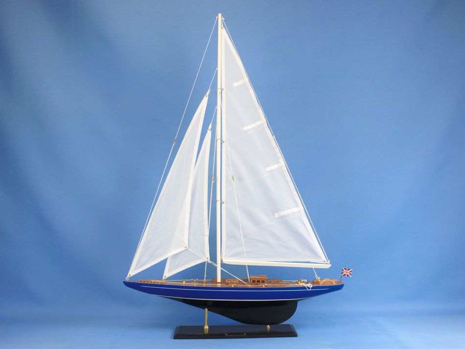Wooden Velsheda Model Sailboat Decoration 35"