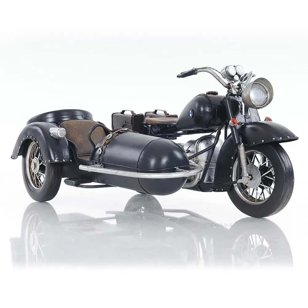 Black Vintage Motorcycle Model