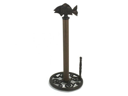 Cast Iron Fish Paper Towel Holder 15"