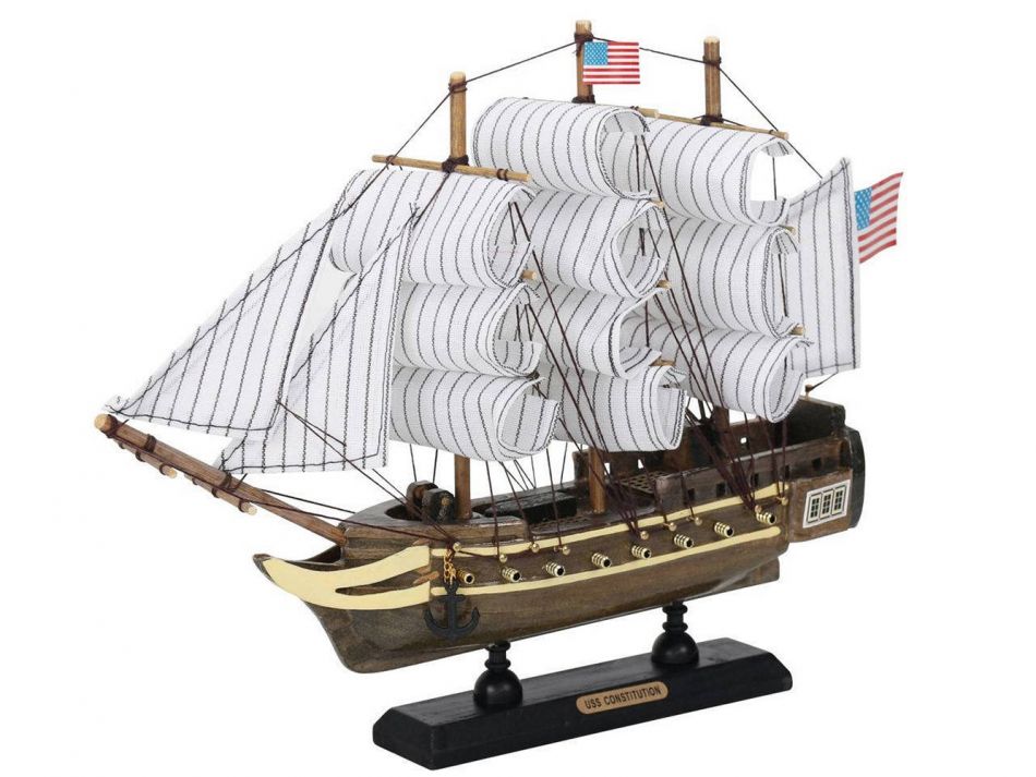 Wooden USS Constitution Tall Ship Model 12"