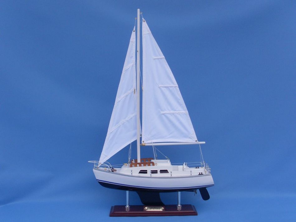 Wooden Catalina Yacht Model 24"