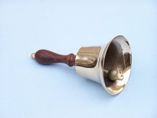 Brass Plated Hand Bell 9"