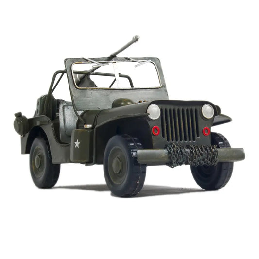 Model 1941 Willys MB Overland Jeep Green Metal Handmade