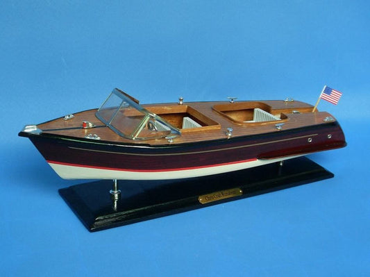 Wooden Chris Craft Runabout Model Speedboat 20"