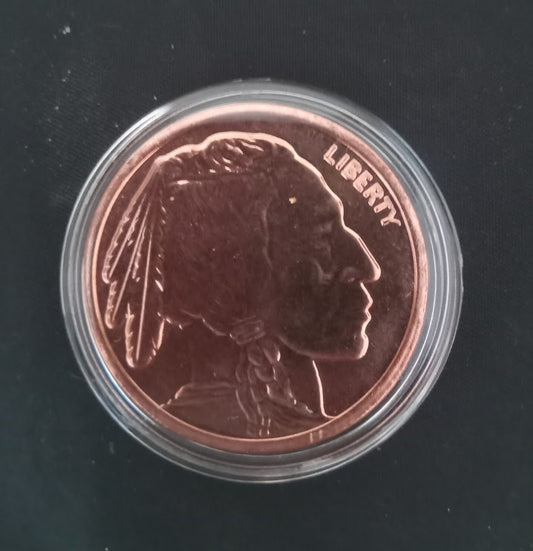 Buffalo Nickel 1 oz Copper Round Coin