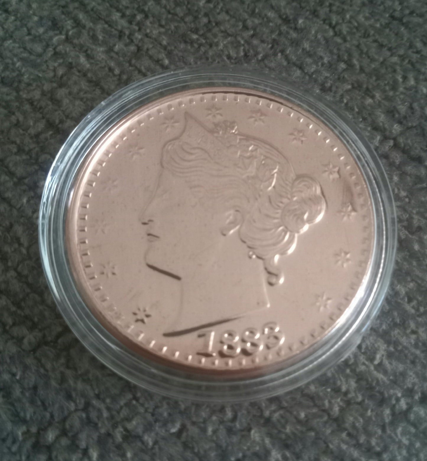 1883 Liberty V 1 oz Copper Round Coin