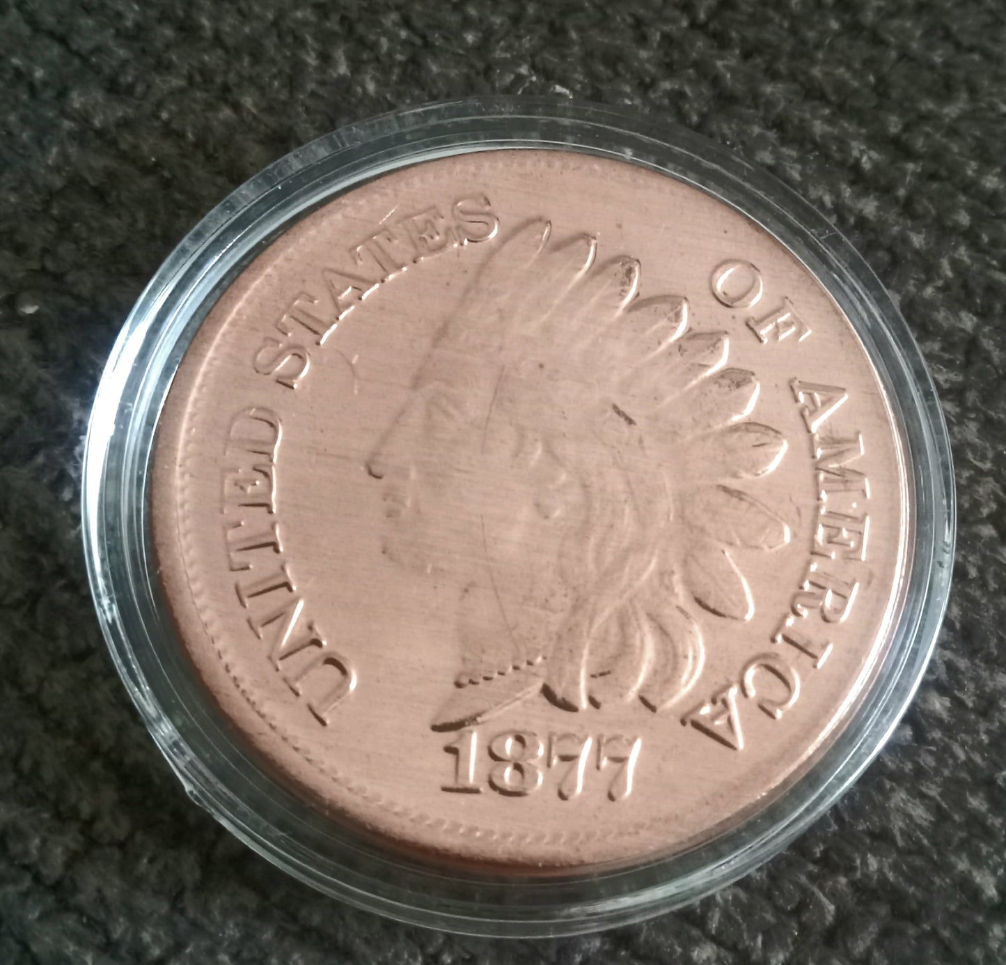 1877 Indian Head Cent 1 oz Copper Round Coin