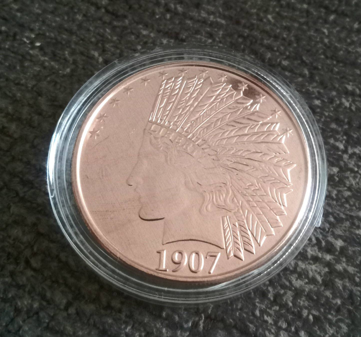 1907 Indian Cent 1 oz Copper Round Coin