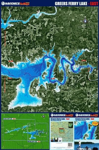 (AR) Greers Ferry Lake fishing map