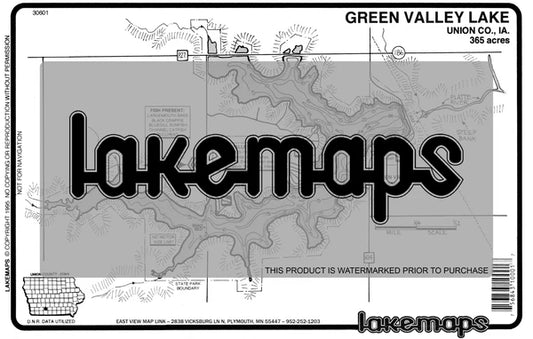Union County, IA - GREEN VALLEY - Lakemap - 30601