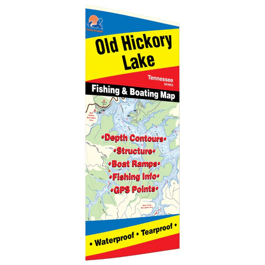 Old Hickory Lake Fishing Map-A407