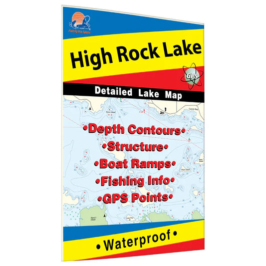 High Rock Lake Fishing Map-A315