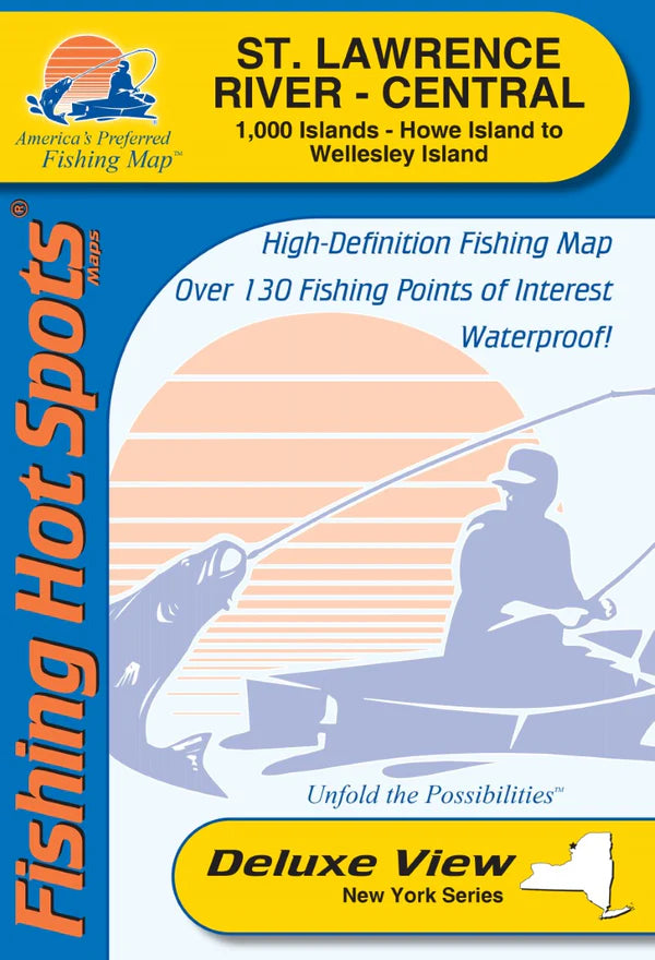 St Lawrence River - Central (1000 Islands-Howe Is to Wellesley Is) Fishing Map-S278