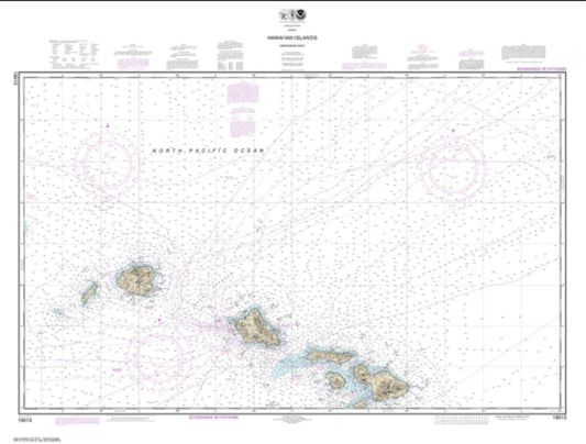 Hawai'ian Islands northern part (19013-19) by NOAA Nautical Chart