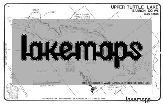 Barron County, WI - TURTLE, UPPER - Lakemap - 20213