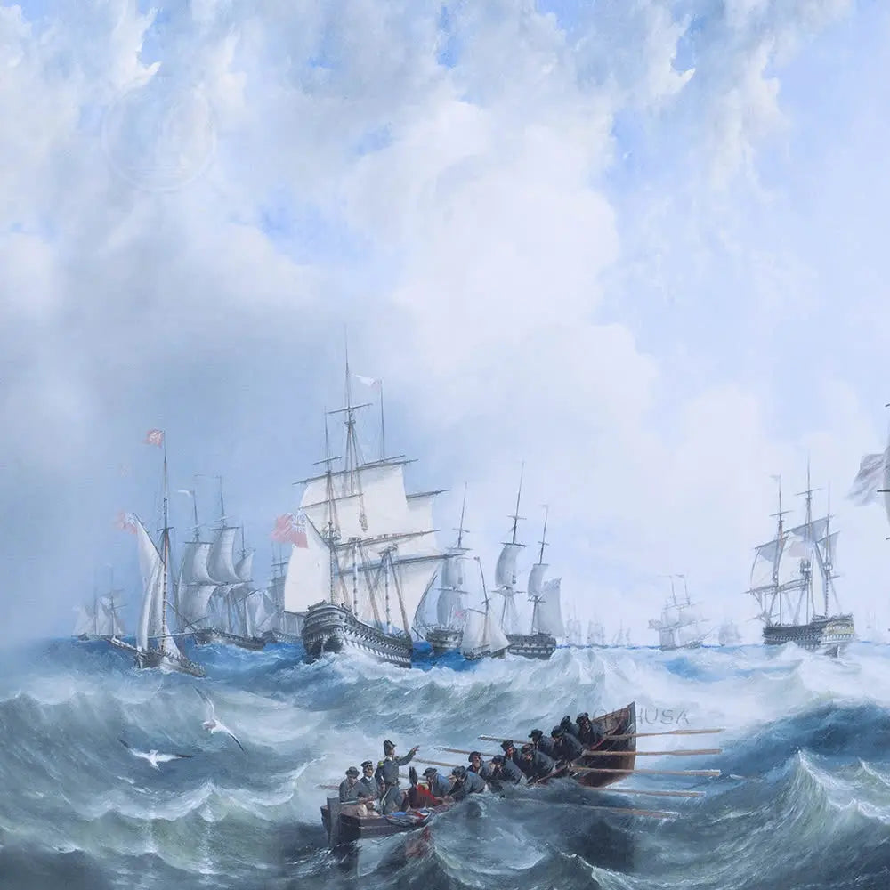 The Channel fleet in heavy weather - Canvas Print