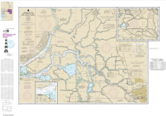 Sacramento and San Joaquin Rivers Old River, Middle River and San Joaquin River extension; Sherman Island (18661-30) by NOAA Nautical Chart
