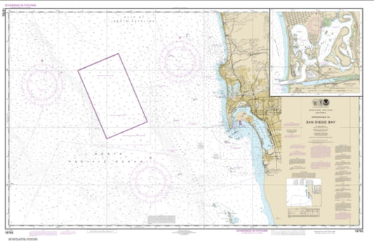 Approaches to San Diego Bay; Mission Bay (18765-17) by NOAA Nautical Chart