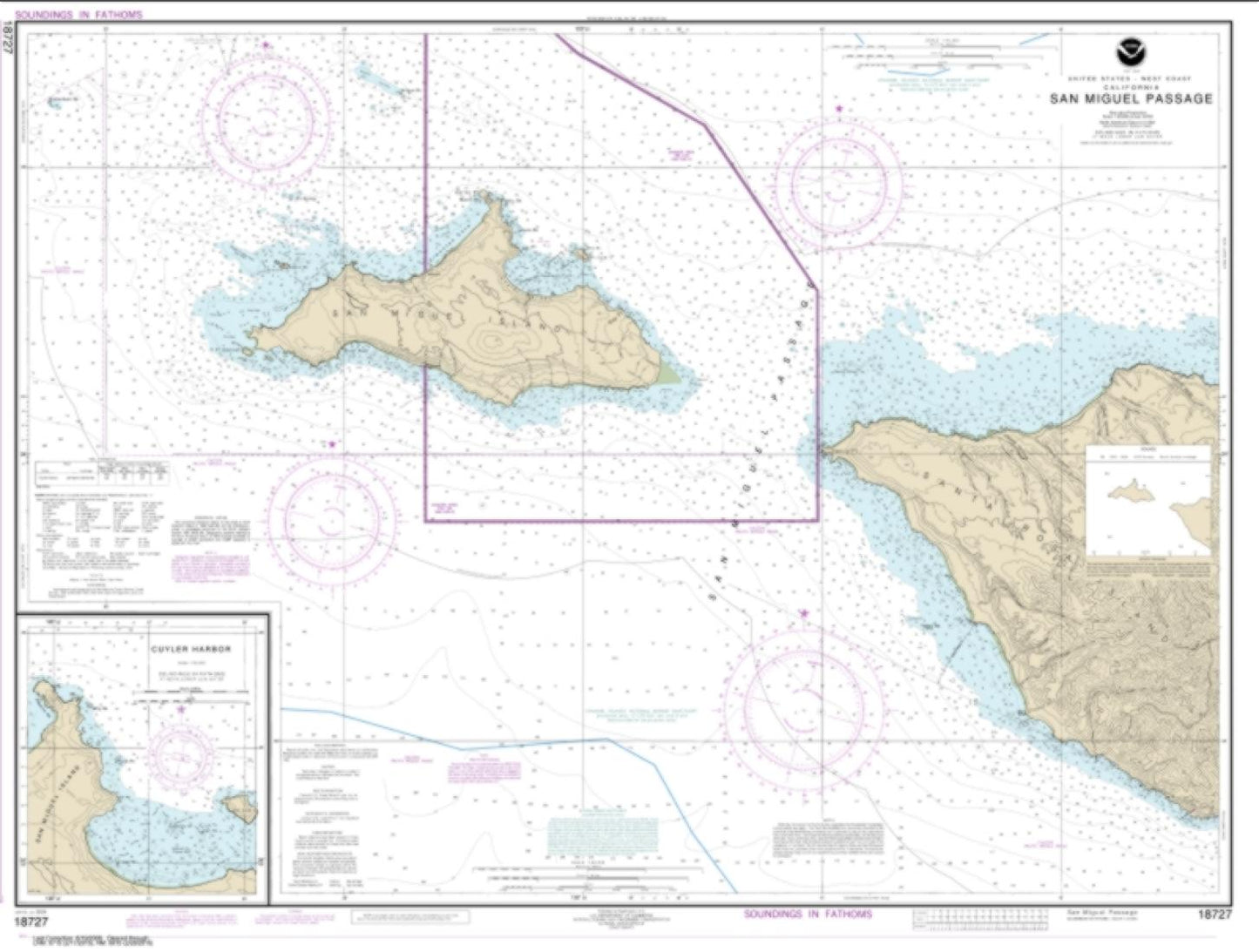 San Miguel Passage; Cuyler Harbor (18727-12) by NOAA