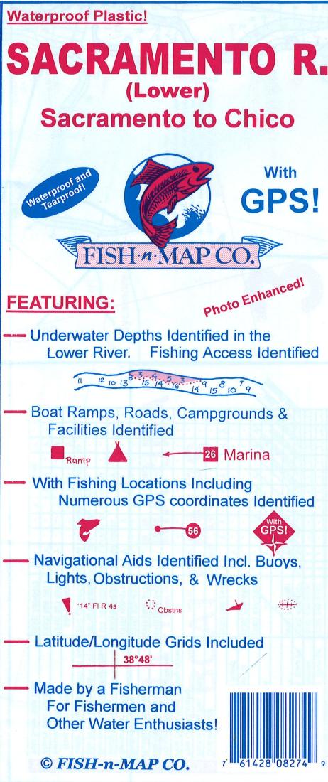 Lower Sacramento River Fishing Map