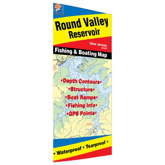 Round Valley Reservoir Fishing Map-A305