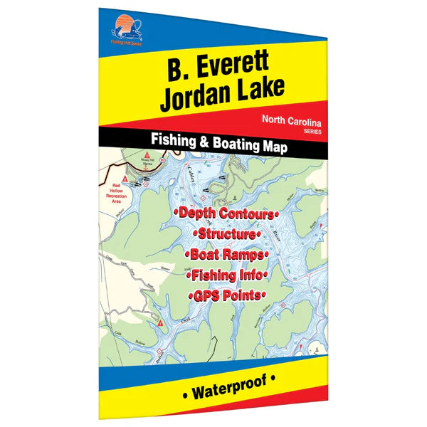 B. Everett Jordan Lake Fishing Map-A312