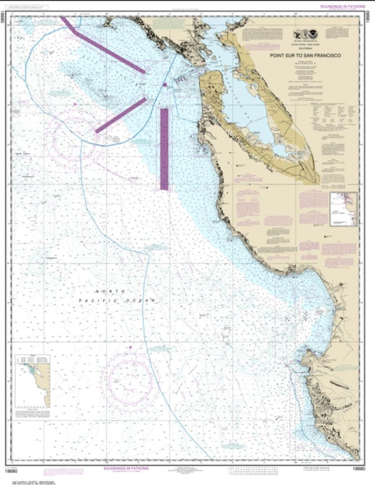 Point Sur to San Francisco (18680-32) by NOAA Nautical Chart
