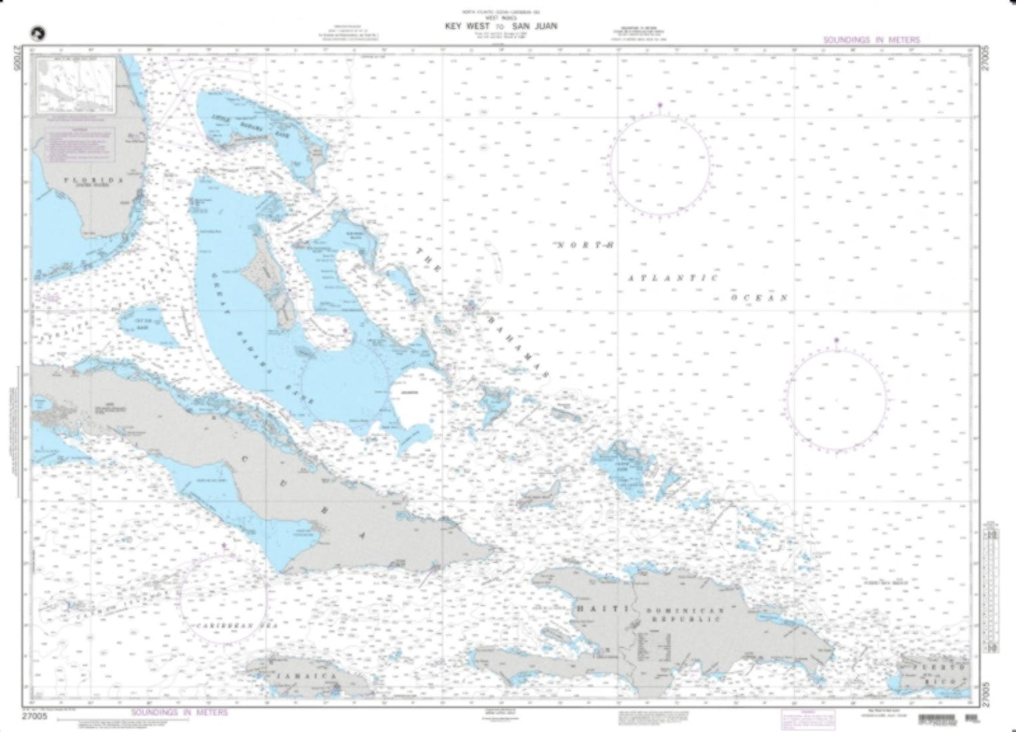 Key West To San Juan (NGA-27005-4) by National Geospatial-Intelligence Agency