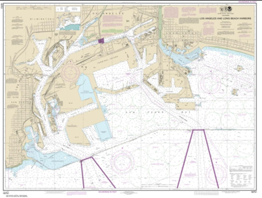 Los Angeles and Long Beach Harbors (18751-46) by NOAA Nautical Chart