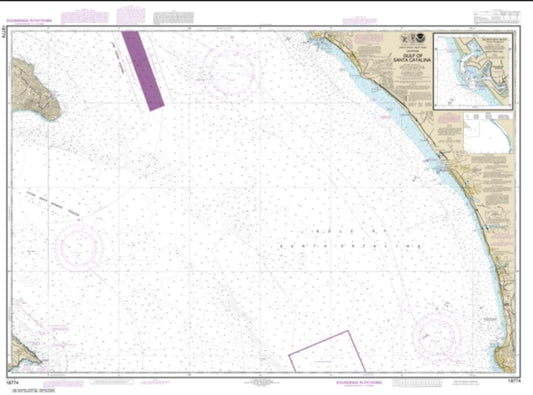 Gulf of Santa Catalina; Delmar Boat Basin-Camp Pendleton (18774-12) by NOAA Nautical Chart