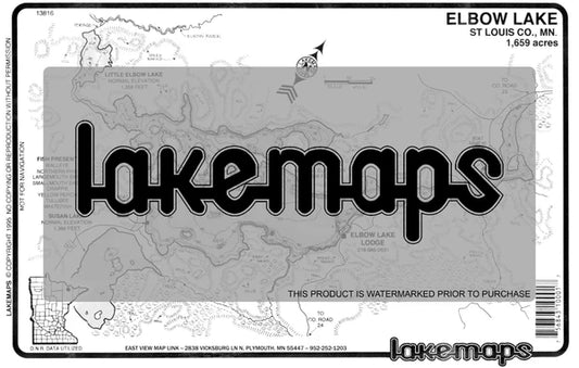 St. Louis County, MN - ELBOW - Lakemap - 13816