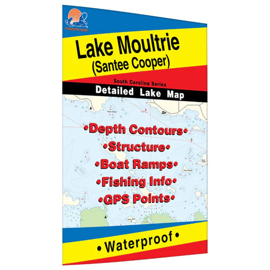 Lake Moultrie Fishing Map (Santee Cooper)-L656