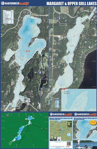 (MN) Margaret & Gull Lakes fishing map